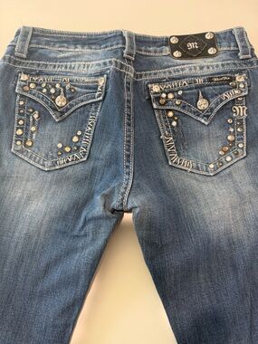 Miss Me Blue Studded Boot Cut Jeans